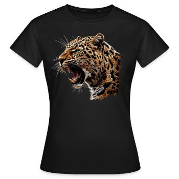 Léopard léopard - T-shirt Femme - noir - Devant - AI Model Female 172 dark (172cm)