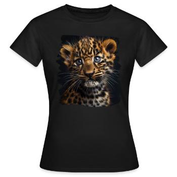 Léopard léopard - T-shirt Femme - noir - Devant - AI Model Female 172 dark (172cm)