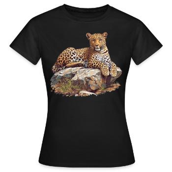 Léopard léopard - T-shirt Femme - noir - Devant - AI Model Female 172 dark (172cm)