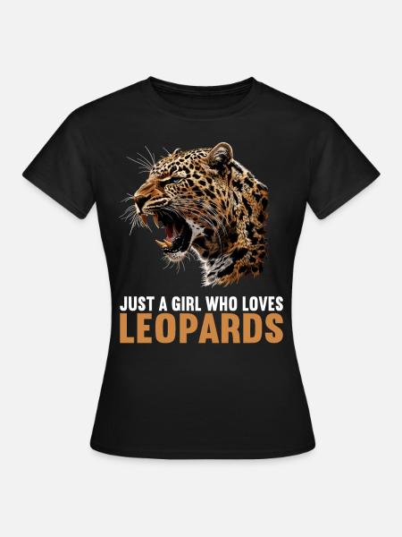 Leoparden Leopard - Frauen T-Shirt - Schwarz