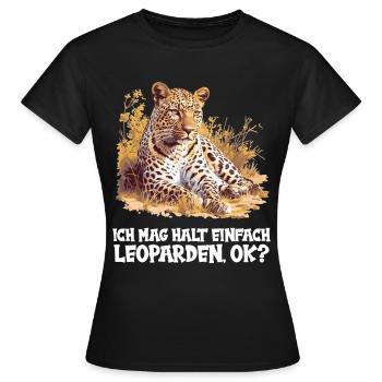 Léopard léopard - T-shirt Femme - noir - Devant - AI Model Female 172 dark (172cm)