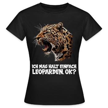 Léopard léopard - T-shirt Femme - noir - Devant - AI Model Female 172 dark (172cm)