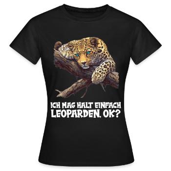 Léopard léopard - T-shirt Femme - noir - Devant - AI Model Female 172 dark (172cm)