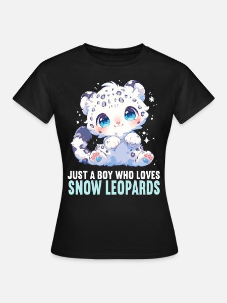 Snow Leopard Schneeleoparden Schneeleopard - Frauen T-Shirt - Schwarz