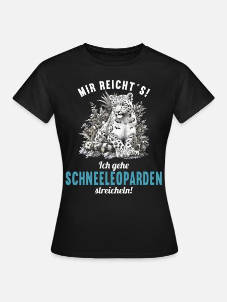 Snow Leopard Schneeleoparden Schneeleopard - Frauen T-Shirt - Schwarz