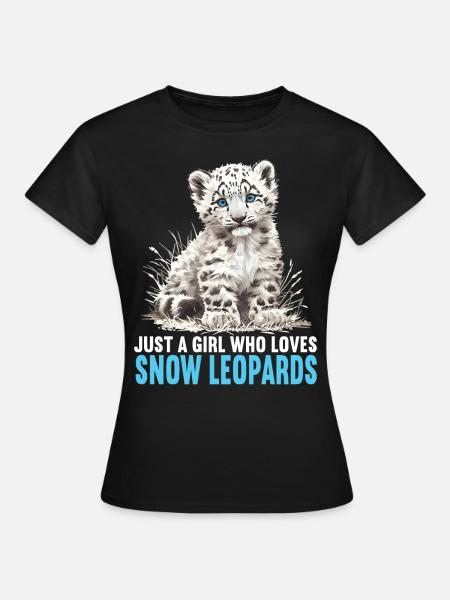 Snow Leopard Schneeleoparden Schneeleopard - Frauen T-Shirt - Schwarz