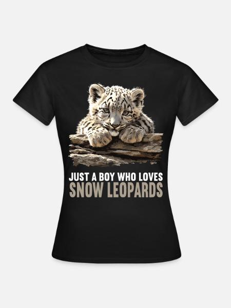 Snow Leopard Schneeleoparden Schneeleopard - Frauen T-Shirt - Schwarz