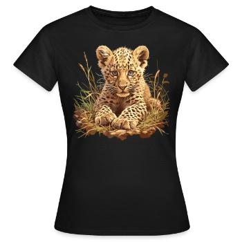 Léopard léopard - T-shirt Femme - noir - Devant - AI Model Female 172 dark (172cm)