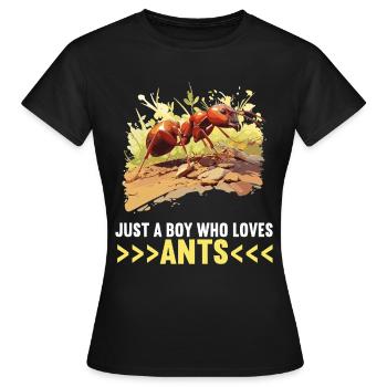 Ant Ameisen Ameise - Frauen T-Shirt - Schwarz - Vorne - AI Model Female 172 dark (172cm)