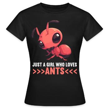 Ant Ameisen Ameise - Frauen T-Shirt - Schwarz - Vorne - AI Model Female 172 dark (172cm)