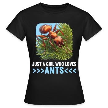 Fourmis fourmis - T-shirt Femme - noir - Devant - AI Model Female 172 dark (172cm)