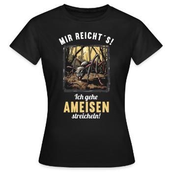 Ant Ameisen Ameise - Frauen T-Shirt - Schwarz - Vorne - AI Model Female 172 dark (172cm)