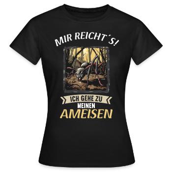 Ant Ameisen Ameise - Frauen T-Shirt - Schwarz - Vorne - AI Model Female 172 dark (172cm)