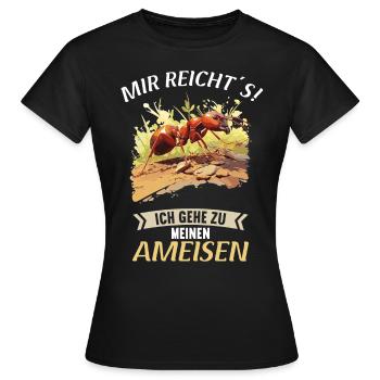 Ant Ameisen Ameise - Frauen T-Shirt - Schwarz - Vorne - AI Model Female 172 dark (172cm)