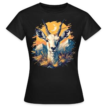 Antilope antilope antilope ouverte - T-shirt Femme - noir - Devant - AI Model Female 172 dark (172cm)