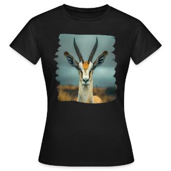 Antilope antilope antilope ouverte - T-shirt Femme - noir - Devant - AI Model Female 172 dark (172cm)
