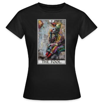 Tarot Cards Tarot Card The Fool The Fool - Women's T-Shirt - black - Front - AI Model Female 172 dark (172cm)