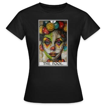 Tarot Cards Tarot Card The Fool The Fool - Women's T-Shirt - black - Front - AI Model Female 172 dark (172cm)