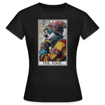 Tarot Cards Tarot Card The Fool The Fool - Women's T-Shirt - black - Front - AI Model Female 172 dark (172cm)