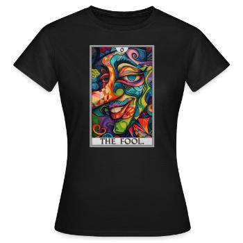Tarot Cards Tarot Card The Fool The Fool - Women's T-Shirt - black - Front - AI Model Female 172 dark (172cm)