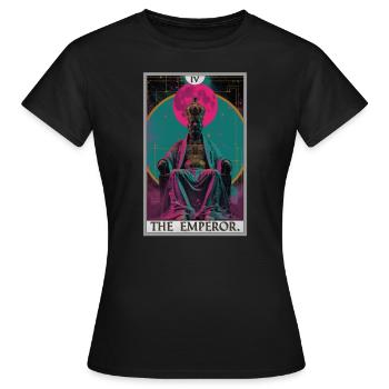 Tarotkarte The Emperor Der Herrscher - Frauen T-Shirt - Schwarz - Vorne - AI Model Female 172 dark (172cm)