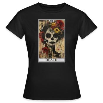 Carte de Tarot, Carte de Tarot, Mort - T-shirt Femme - noir - Devant - AI Model Female 172 dark (172cm)