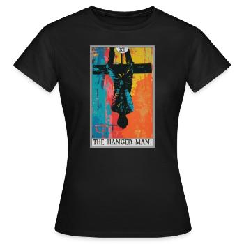 Carte de tarot Carte de tarot Le pendu - T-shirt Femme - noir - Devant - AI Model Female 172 dark (172cm)
