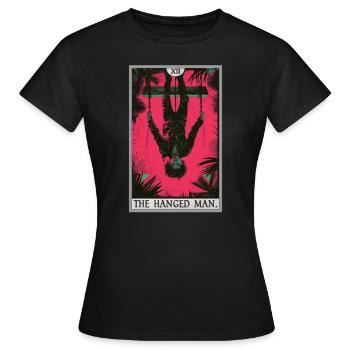 Carte de tarot Carte de tarot Le pendu - T-shirt Femme - noir - Devant - AI Model Female 172 dark (172cm)