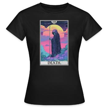 Carte de Tarot, Carte de Tarot, Mort - T-shirt Femme - noir - Devant - AI Model Female 172 dark (172cm)
