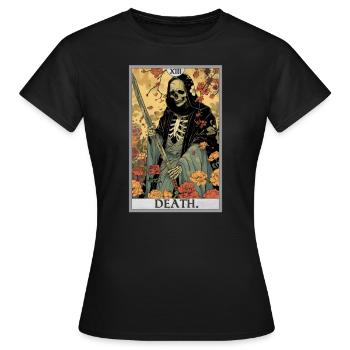 Carte de Tarot, Carte de Tarot, Mort - T-shirt Femme - noir - Devant - AI Model Female 172 dark (172cm)
