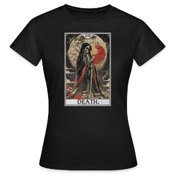 Carte de Tarot, Carte de Tarot, Mort - T-shirt Femme - noir - Devant - AI Model Female 172 dark (172cm)