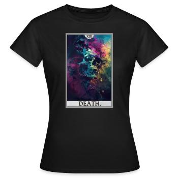 Carte de Tarot, Carte de Tarot, Mort - T-shirt Femme - noir - Devant - AI Model Female 172 dark (172cm)