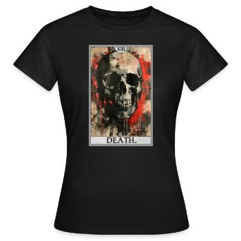 Carte de Tarot, Carte de Tarot, Mort - T-shirt Femme - noir - Devant - AI Model Female 172 dark (172cm)