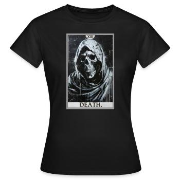 Carte de Tarot, Carte de Tarot, Mort - T-shirt Femme - noir - Devant - AI Model Female 172 dark (172cm)