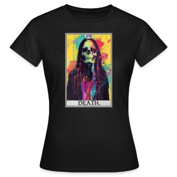 Carte de Tarot, Carte de Tarot, Mort - T-shirt Femme - noir - Devant - AI Model Female 172 dark (172cm)