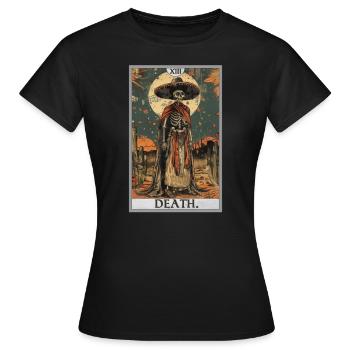 Carte de Tarot, Carte de Tarot, Mort - T-shirt Femme - noir - Devant - AI Model Female 172 dark (172cm)
