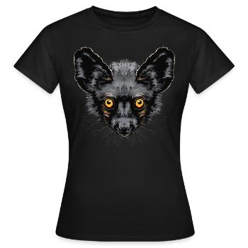Aye-Aye Finger Animals Finger Animal - T-shirt Femme - noir - Devant - AI Model Female 172 dark (172cm)