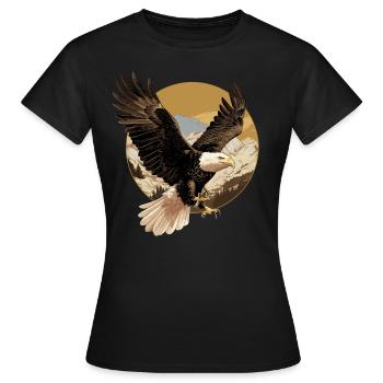 Bald Eagle Weißkopfseeadler - Women's T-Shirt - black - Front - AI Model Female 172 dark (172cm)