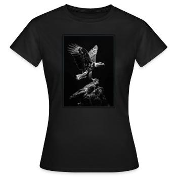 Bald Eagle Weißkopfseeadler - Women's T-Shirt - black - Front - AI Model Female 172 dark (172cm)