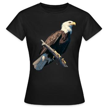 Bald Eagle Weißkopfseeadler - Women's T-Shirt - black - Front - AI Model Female 172 dark (172cm)