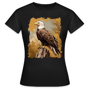 Bald Eagle Weißkopfseeadler - Women's T-Shirt - black - Front - AI Model Female 172 dark (172cm)