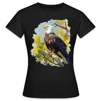 Bald Eagle Weißkopfseeadler - Women's T-Shirt - black - Front - AI Model Female 172 dark (172cm)