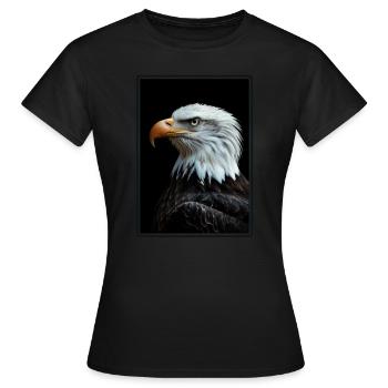 Bald Eagle Weißkopfseeadler - Women's T-Shirt - black - Front - AI Model Female 172 dark (172cm)