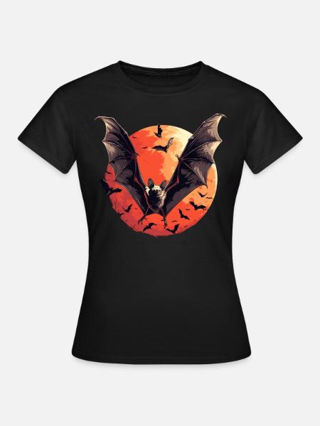 Bat Fledermäuse Fledermaus - Frauen T-Shirt - Schwarz
