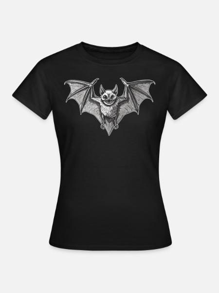 Bat Fledermäuse Fledermaus - Frauen T-Shirt - Schwarz