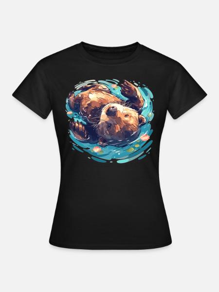 Beaver Biber - Frauen T-Shirt - Schwarz