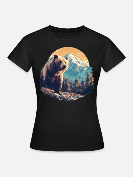 Bear Bären Bär - Frauen T-Shirt - Schwarz