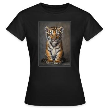 Tigre - T-shirt Femme - noir - Devant - AI Model Female 172 dark (172cm)