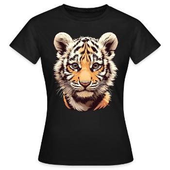 Bengal Tiger King Tiger - Women's T-Shirt - black - Front - AI Model Female 172 dark (172cm)