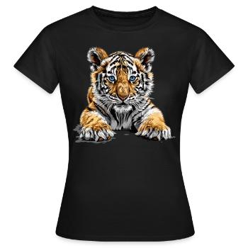 Bengal Tiger King Tiger - Women's T-Shirt - black - Front - AI Model Female 172 dark (172cm)